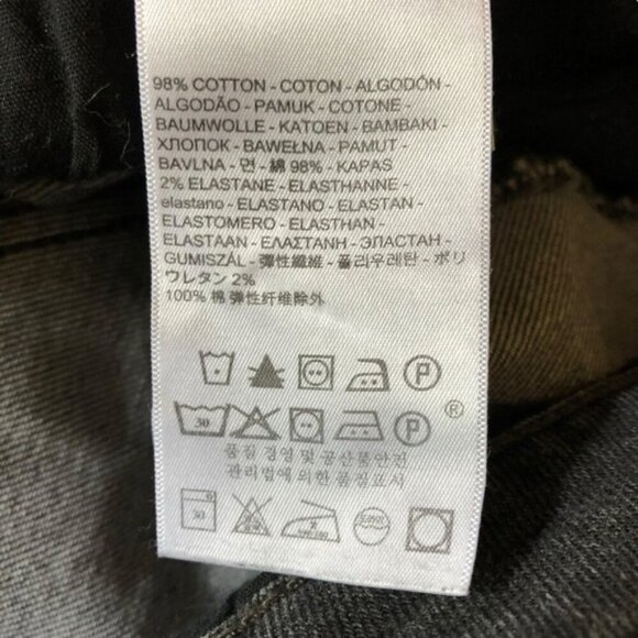 Levi’s 711 Skinny Black Ripped Denim Jeans 28 Distressed - Picture 13 of 14